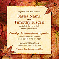"Autumn Band" Wedding Invitations